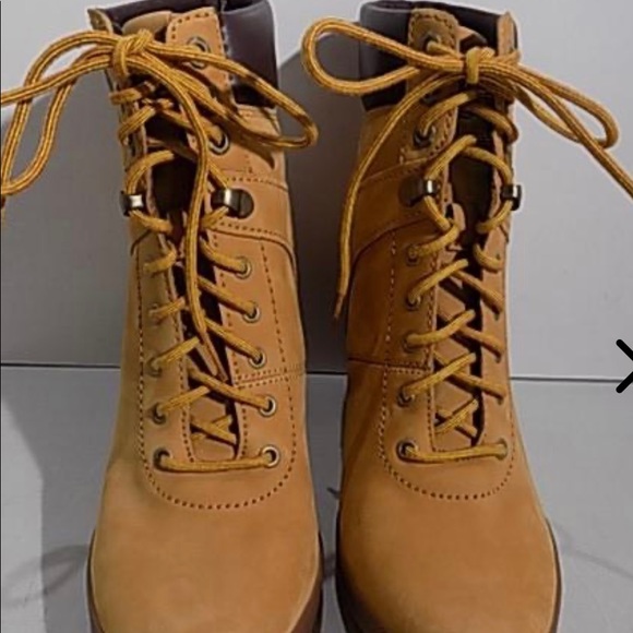 Timberland A1KD3 Camdale Tan Lace Up Field Boots Women's 7.5 - Picture 3 of 5